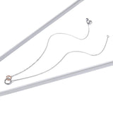 Double Circle Chain Necklace for Women Rose Gold Color 925 Sterling Silver Miss & Love Wedding Fine Jewelry