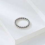 Gold Twisted Braided Ring for Women Men Stainless Steel 3mm Stackable Wedding Band Promise Ring Daily Wear Gift