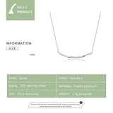 Minimalist Silver 925 Jewelry Clear Wave Clear CZ Choker Necklace for Women Female Fine Jewelry Gifts Accessories