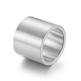 NEHZUS 19mm Wide Gold Ring for Men Women Stainless Steel Brushed Band Hip Hop Punk Thumb Ring 0.75in 0.71oz Daily Wear Gift