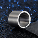 NEHZUS 19mm Wide Gold Ring for Men Women Stainless Steel Brushed Band Hip Hop Punk Thumb Ring 0.75in 0.71oz Daily Wear Gift