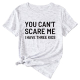 Women's Letter Print You Can't Scale Me Casual Round Neck Short Sleeves Shirt