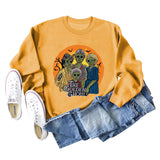 Pull à manches longues et col rond imprimé Golden Ghouls pour fille