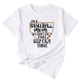 The Letters I'm A Basketball Mom Round Neck Short Sleeves