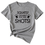 T-shirt décontracté à manches courtes pour femmes Squares I Thought