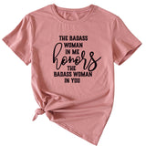 Fashion Women's T-Shirt The BADASS WOMAN Short Sleeve