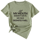 If my mouth can't say it, loose-fitting short-sleeved girl