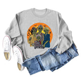 Pull à manches longues et col rond imprimé Golden Ghouls pour fille