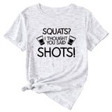T-shirt décontracté à manches courtes pour femmes Squares I Thought