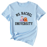 MS RACHEL University Fun Graphic Short-sleeved T-shirt