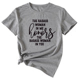 Fashion Women's T-Shirt The BADASS WOMAN Short Sleeve