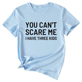 Women's Letter Print You Can't Scale Me Casual Round Neck Short Sleeves Shirt