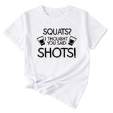 T-shirt décontracté à manches courtes pour femmes Squares I Thought