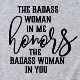 Fashion Women's T-Shirt The BADASS WOMAN Short Sleeve