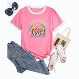 Fashion Vintage 1983 Coconut Tree Pattern Casual Round Neck Short Sleeve Women T-shirt
