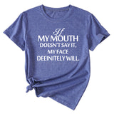If my mouth can't say it, loose-fitting short-sleeved girl
