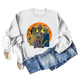 Pull à manches longues et col rond imprimé Golden Ghouls pour fille