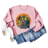 Pull à manches longues et col rond imprimé Golden Ghouls pour fille