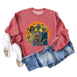Pull à manches longues et col rond imprimé Golden Ghouls pour fille