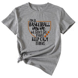The Letters I'm A Basketball Mom Round Neck Short Sleeves
