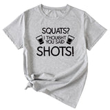 T-shirt décontracté à manches courtes pour femmes Squares I Thought