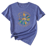 Fashion I GOT A PEACEFUL EASY Fun Pattern Short Sleeve T-shirt