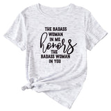 Fashion Women's T-Shirt The BADASS WOMAN Short Sleeve