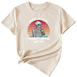 Sorry I'm In My Fun Pattern Printed Casual Short-sleeved T-shirt