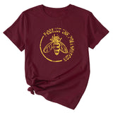 Bee Protect The Pollinators Pattern Short Sleeved T-shirt