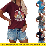 Sorry I'm In My Fun Pattern Printed Casual Short-sleeved T-shirt