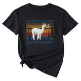 WAnna Smoke Fun Pattern Printed Round Neck Fashion Short Sleeve T-shirt Women