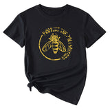 Bee Protect The Pollinators Pattern Short Sleeved T-shirt