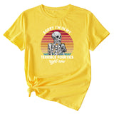 Sorry I'm In My Fun Pattern Printed Casual Short-sleeved T-shirt