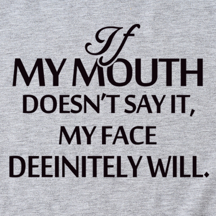 If my mouth can't say it, loose-fitting short-sleeved girl
