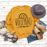 VOLLEYBALL MOM Loose Bottom Long-sleeved Round Neck Sweater for Women
