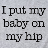 I Put My Baby Letter Fashion Women's Round Neck Short Sleeve T-shirt