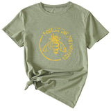 Bee Protect The Pollinators Pattern Short Sleeved T-shirt