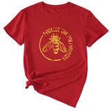 Bee Protect The Pollinators Pattern Short Sleeved T-shirt