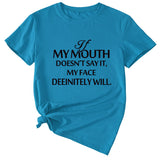 If my mouth can't say it, loose-fitting short-sleeved girl