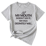 If my mouth can't say it, loose-fitting short-sleeved girl