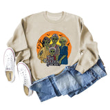 Pull à manches longues et col rond imprimé Golden Ghouls pour fille