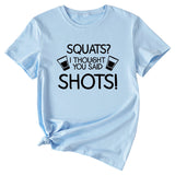 T-shirt décontracté à manches courtes pour femmes Squares I Thought