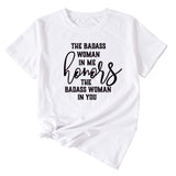 Fashion Women's T-Shirt The BADASS WOMAN Short Sleeve