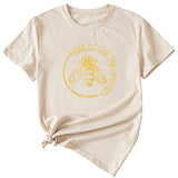 Bee Protect The Pollinators Pattern Short Sleeved T-shirt