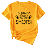 T-shirt décontracté à manches courtes pour femmes Squares I Thought