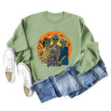 Pull à manches longues et col rond imprimé Golden Ghouls pour fille