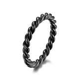 Gold Twisted Braided Ring for Women Men Stainless Steel 3mm Stackable Wedding Band Promise Ring Daily Wear Gift