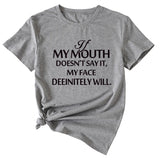 If my mouth can't say it, loose-fitting short-sleeved girl