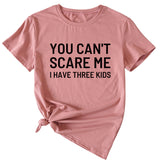 Women's Letter Print You Can't Scale Me Casual Round Neck Short Sleeves Shirt