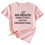 If my mouth can't say it, loose-fitting short-sleeved girl